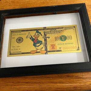 Disney Gold Donald Duck Collectible Bill